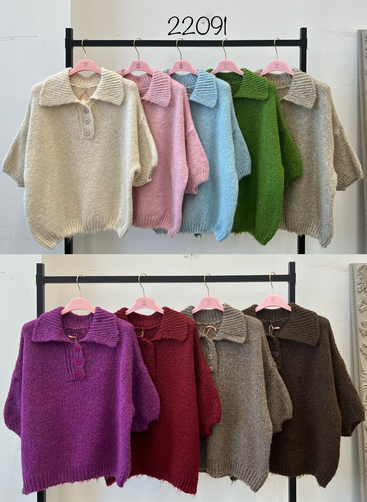Oversize svetr s límečkem