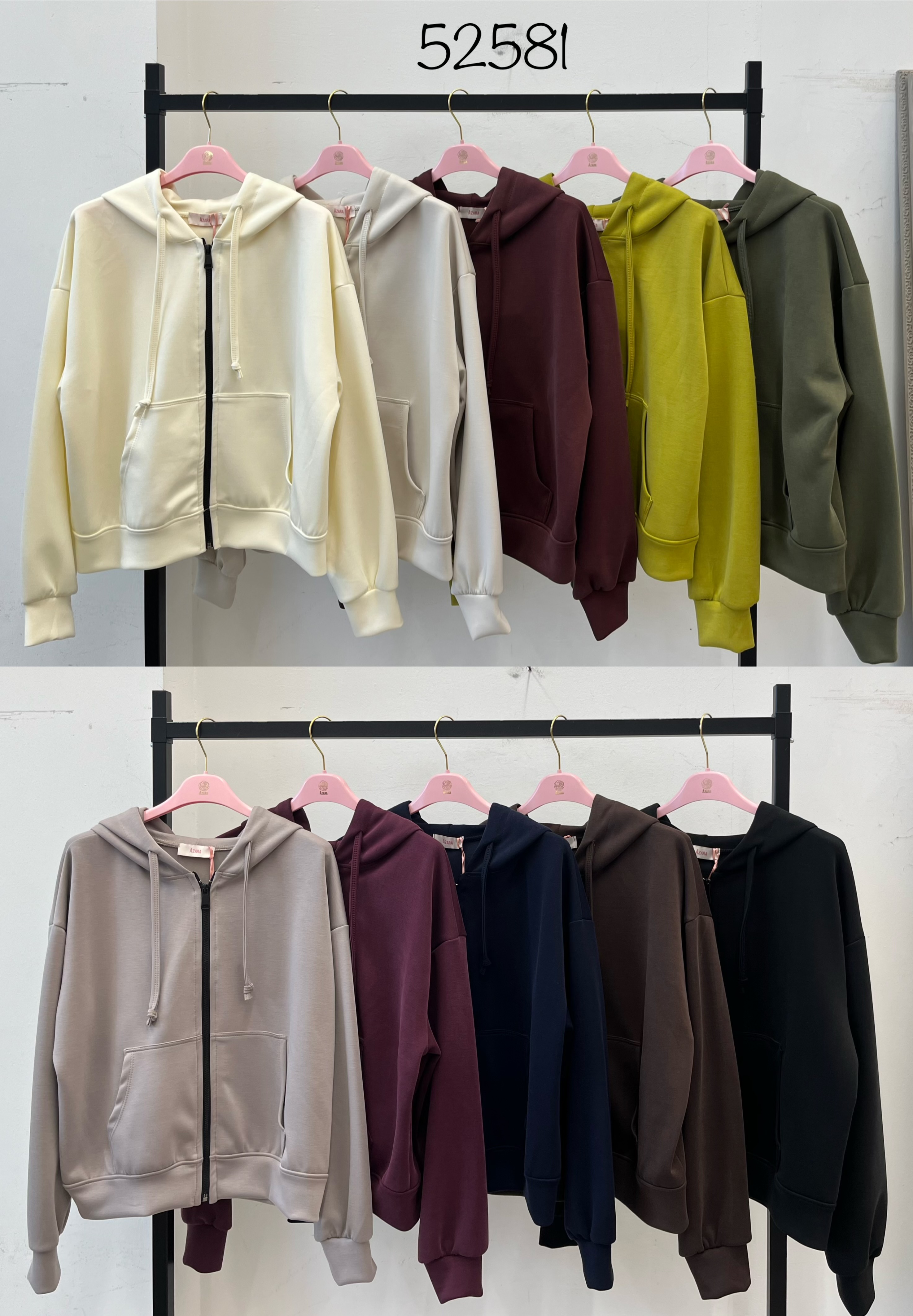 Oversize mikina s kapucí na zip