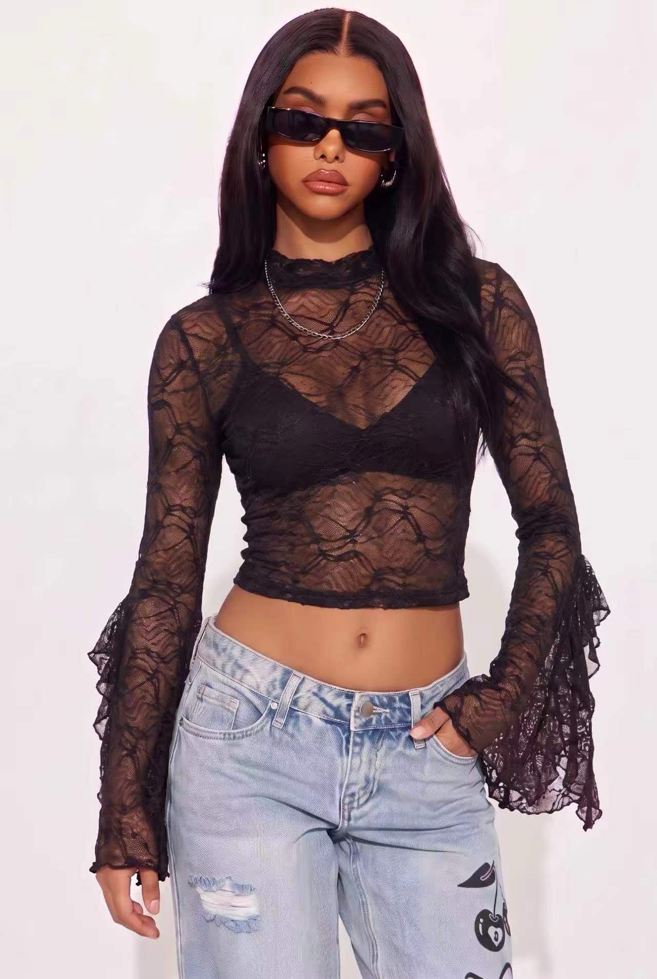 Crop top s volány