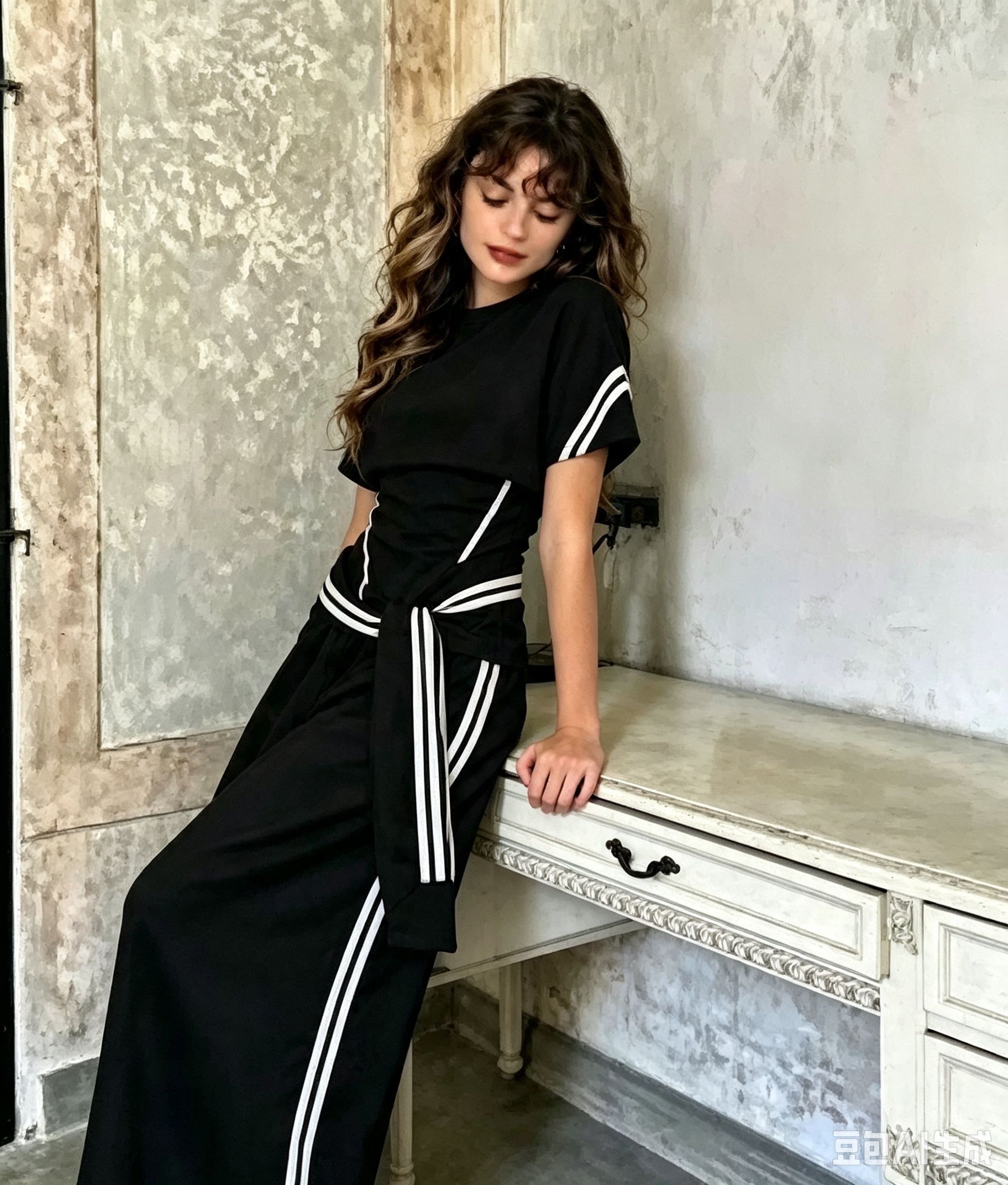 Krátký teplákový set s crop topem