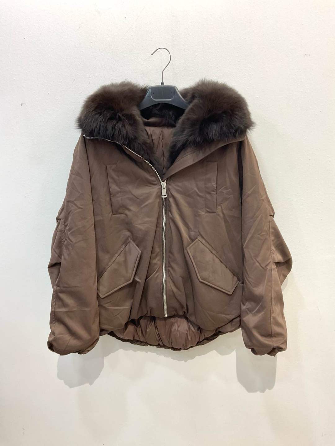 Oversize bunda s kapucí