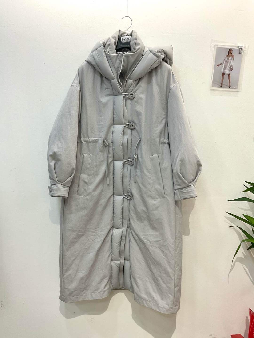 Oversize maxi kabát s kapucí