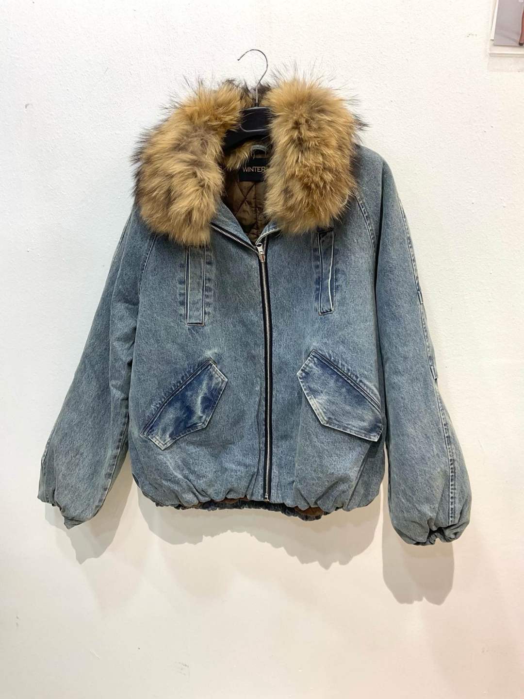 Oversize bomber bunda s kožíškem