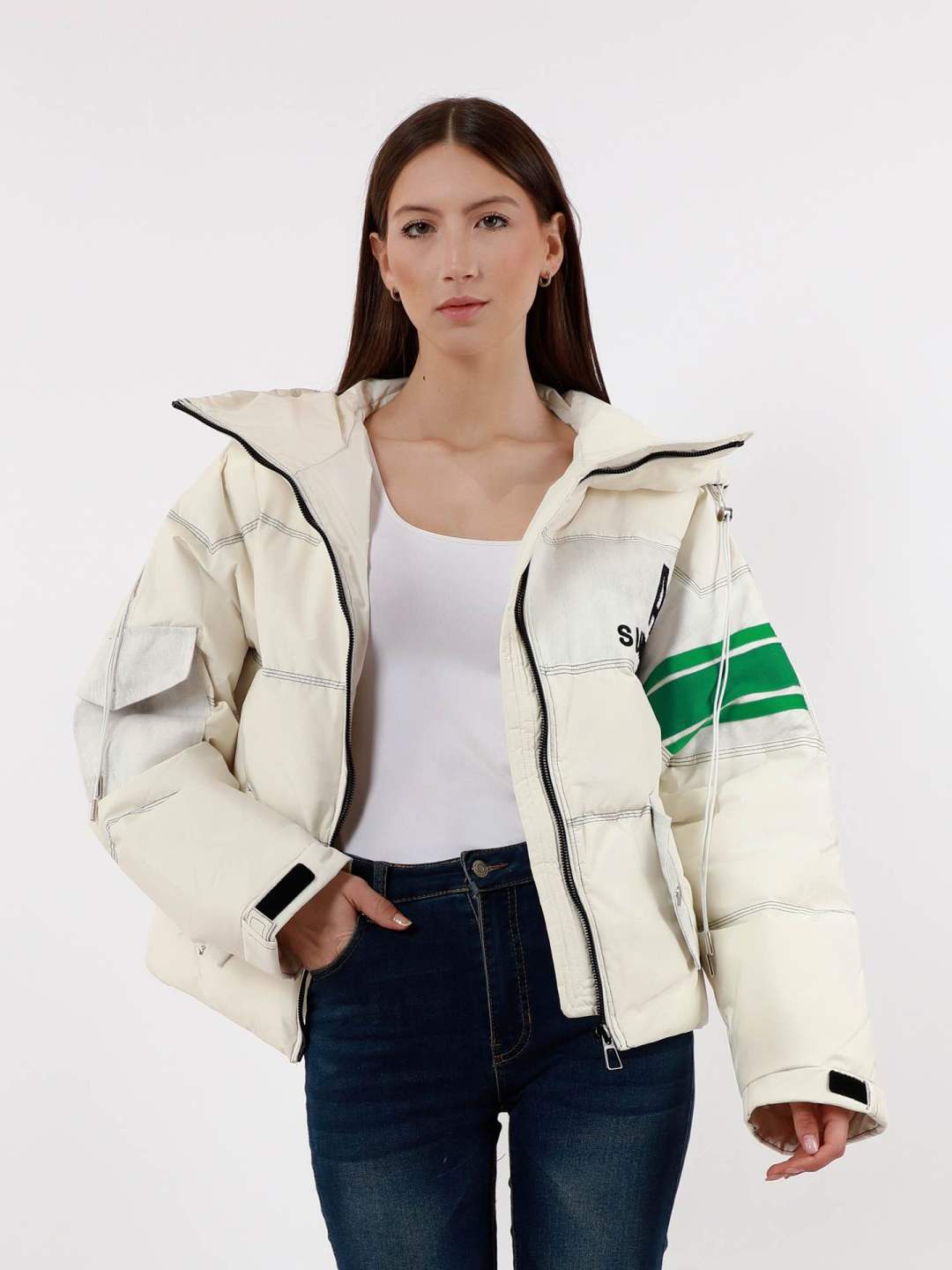 Oversize bunda s kapucí