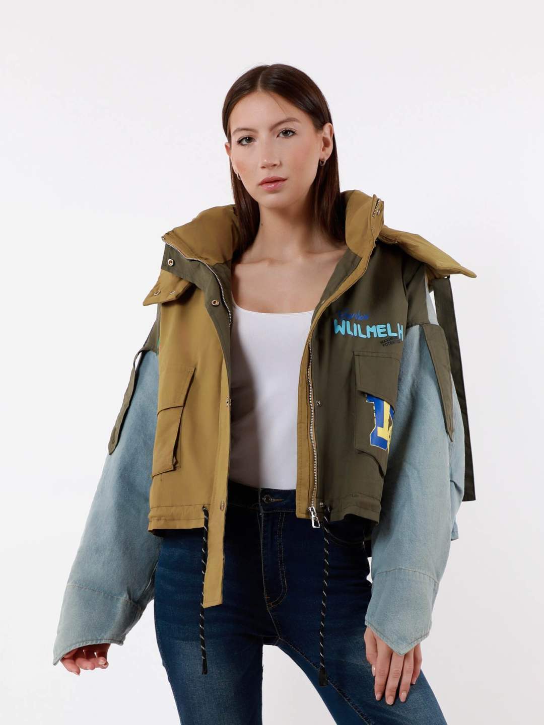 Oversize bunda s kapucí