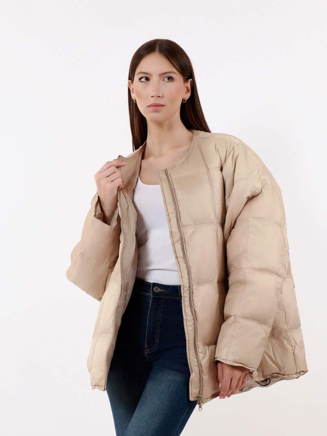 Prodloužená oversize bunda