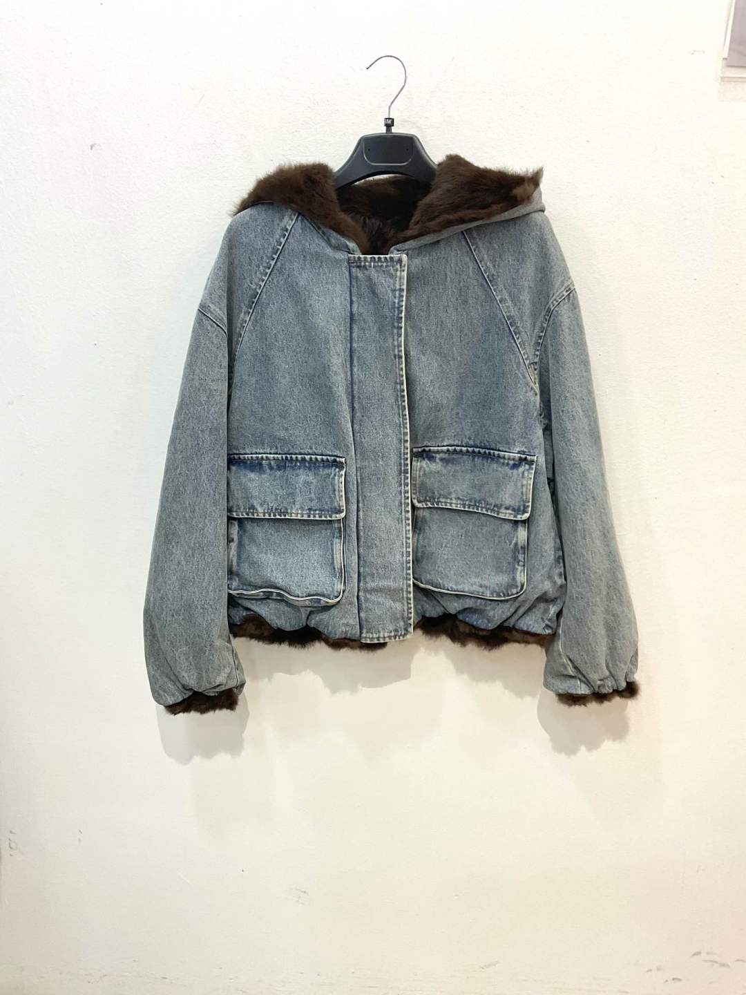 Oversize bunda s kapucí