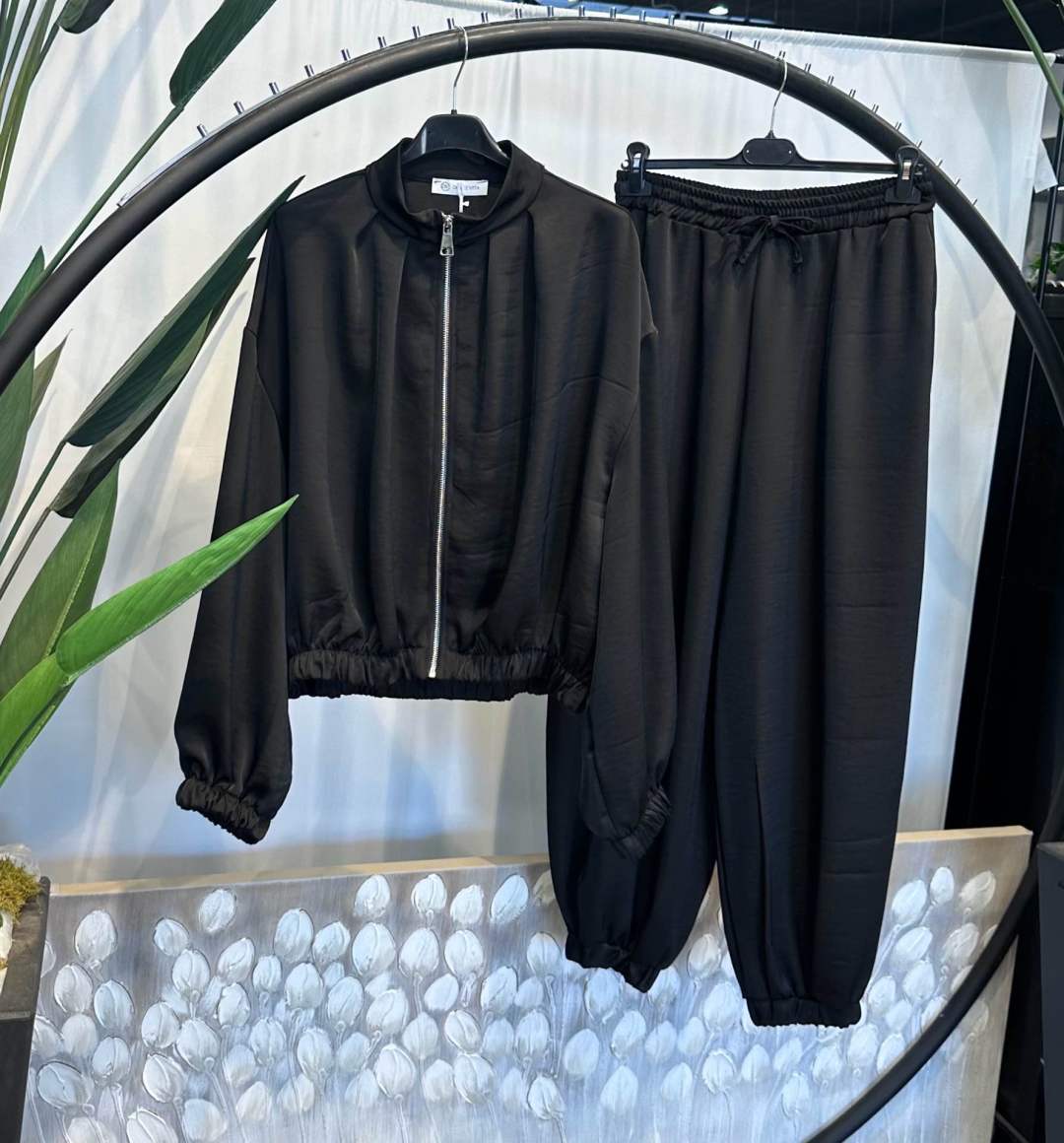 Volná bomber bunda s stojáčkem