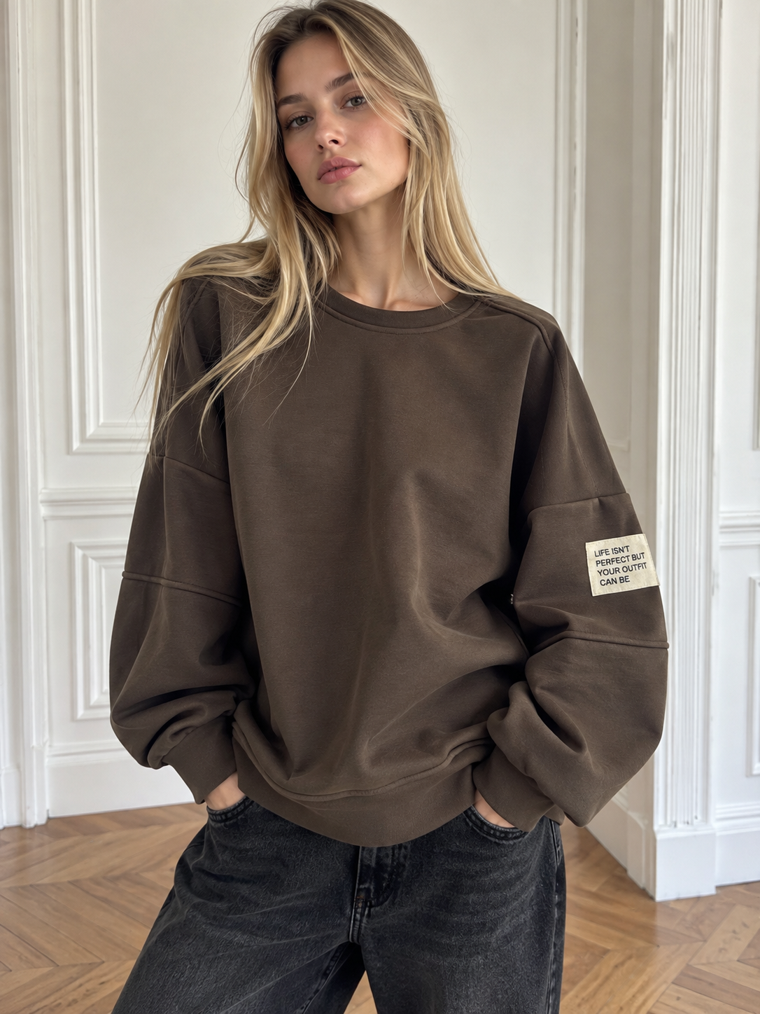 Oversize mikina s knoflíky