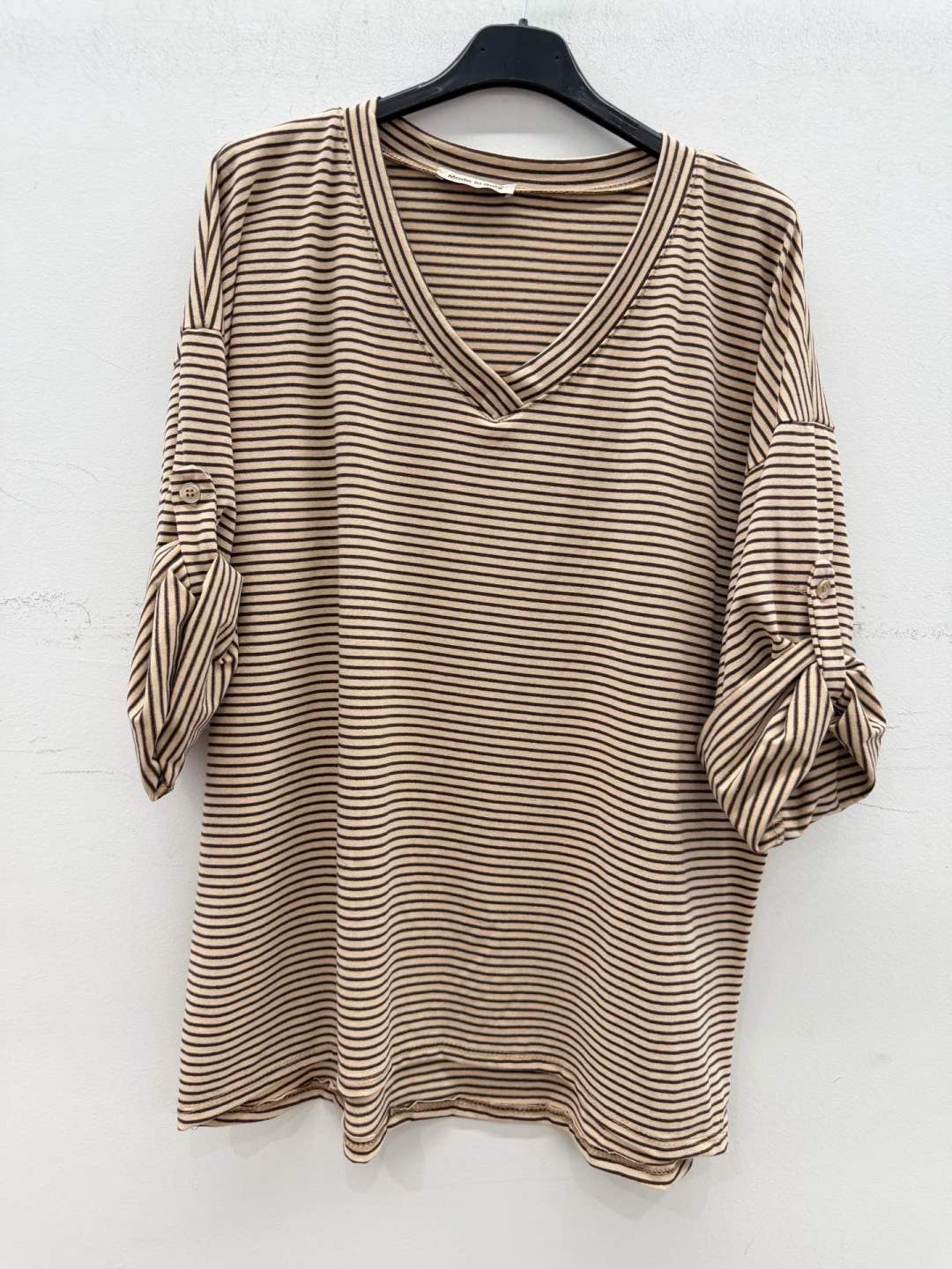 Oversized top s proužky