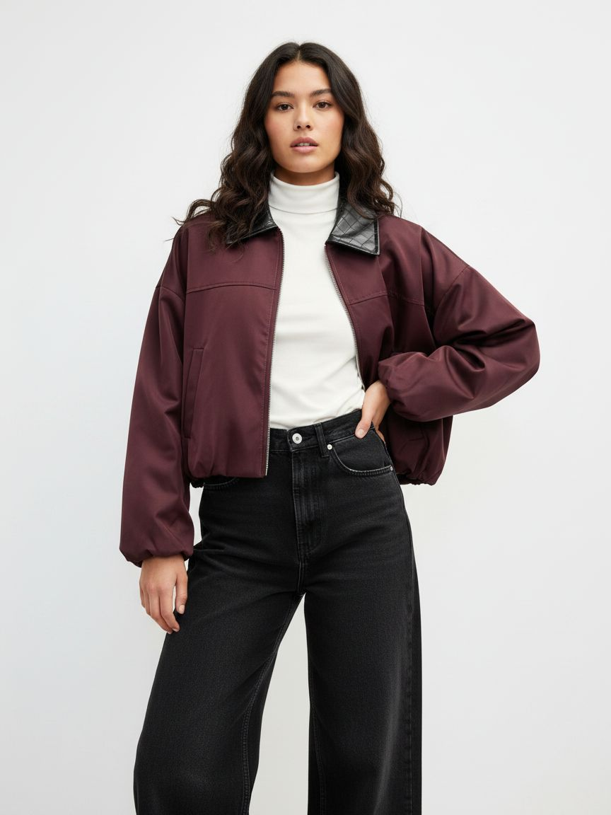 Oversize bunda s límečkem