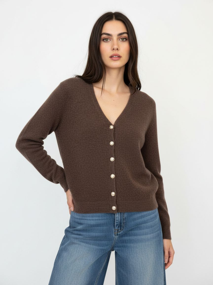 Cardigan s ozdobnými knoflíky
