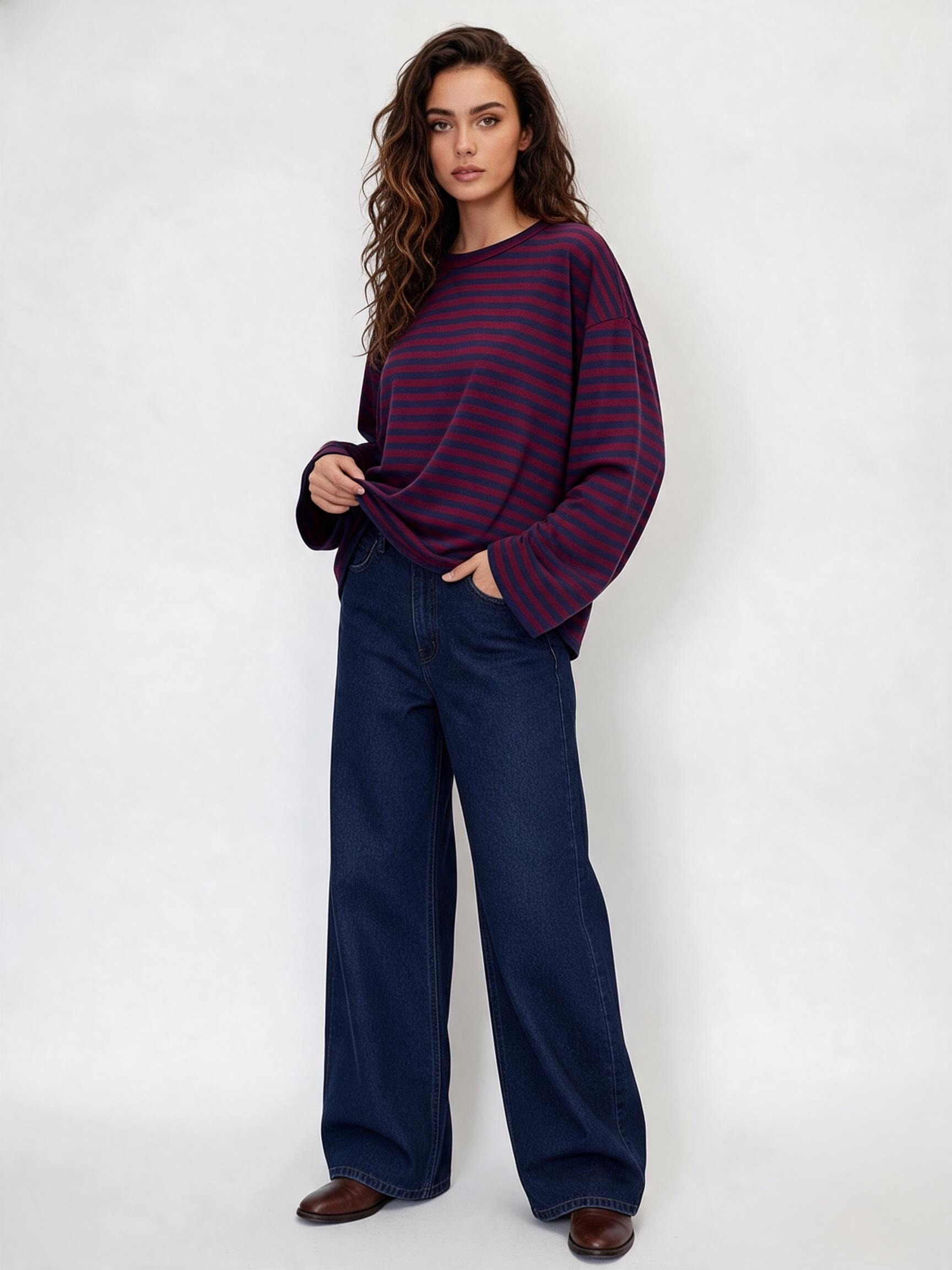 Oversize top s dlouhým rukávem