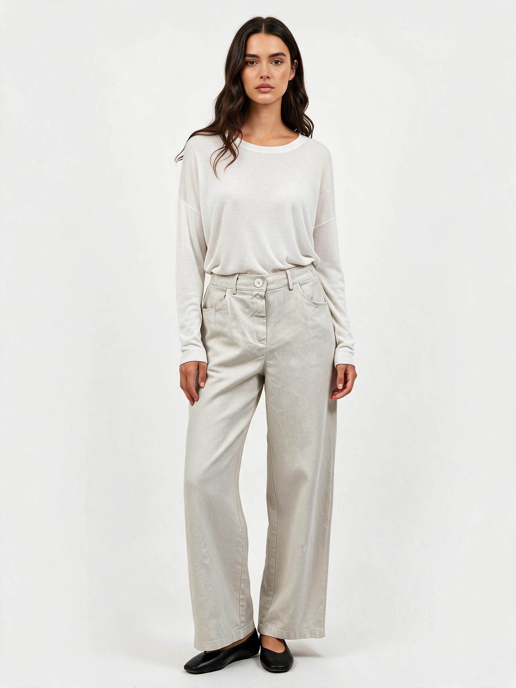Kalhoty Wide Leg s Elastickým Pasem