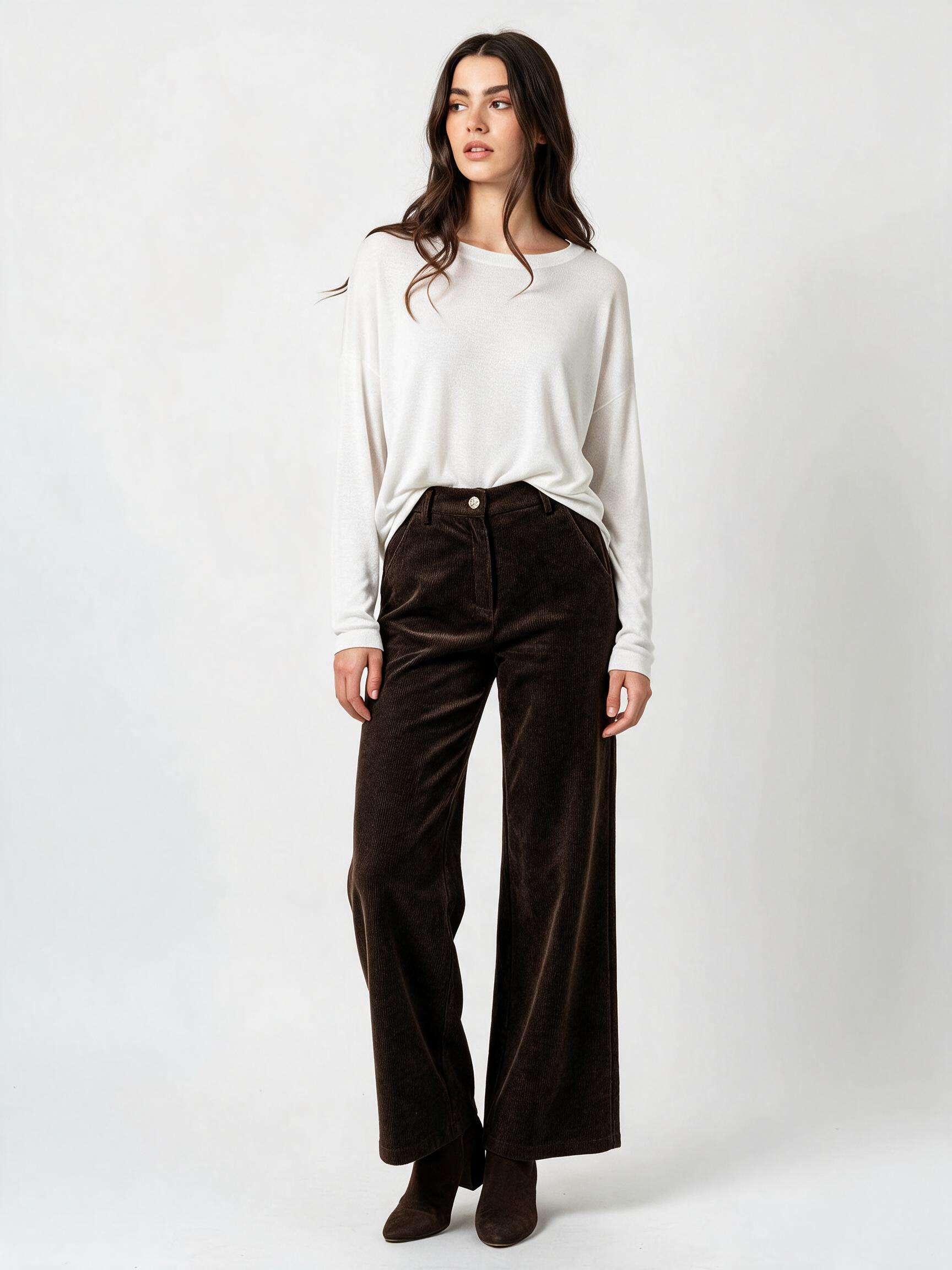 Kalhoty Wide Leg s Plisy