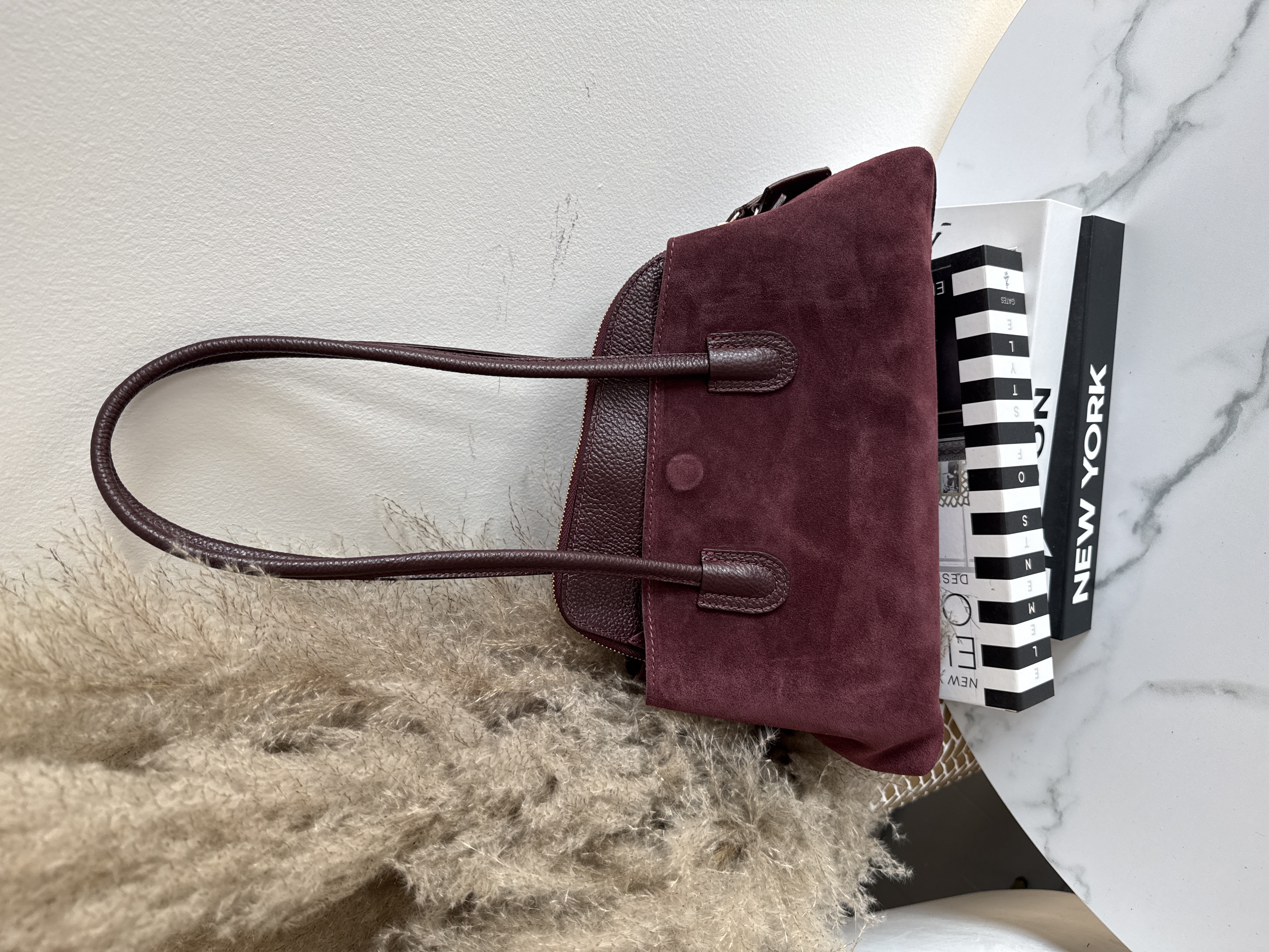 Semišová shopper taška