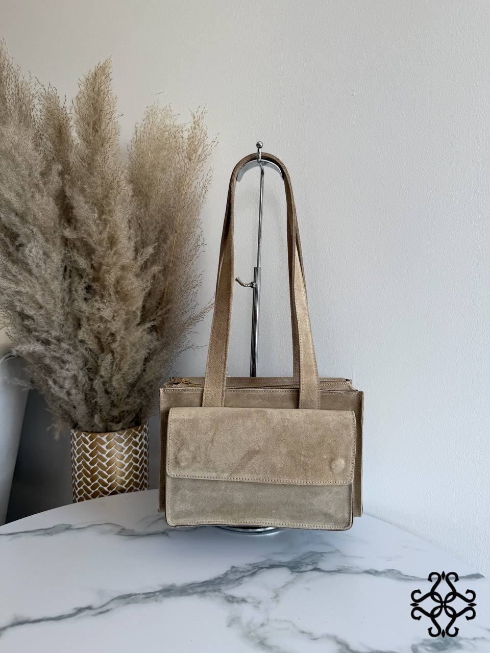 Semišová shopper kabelka