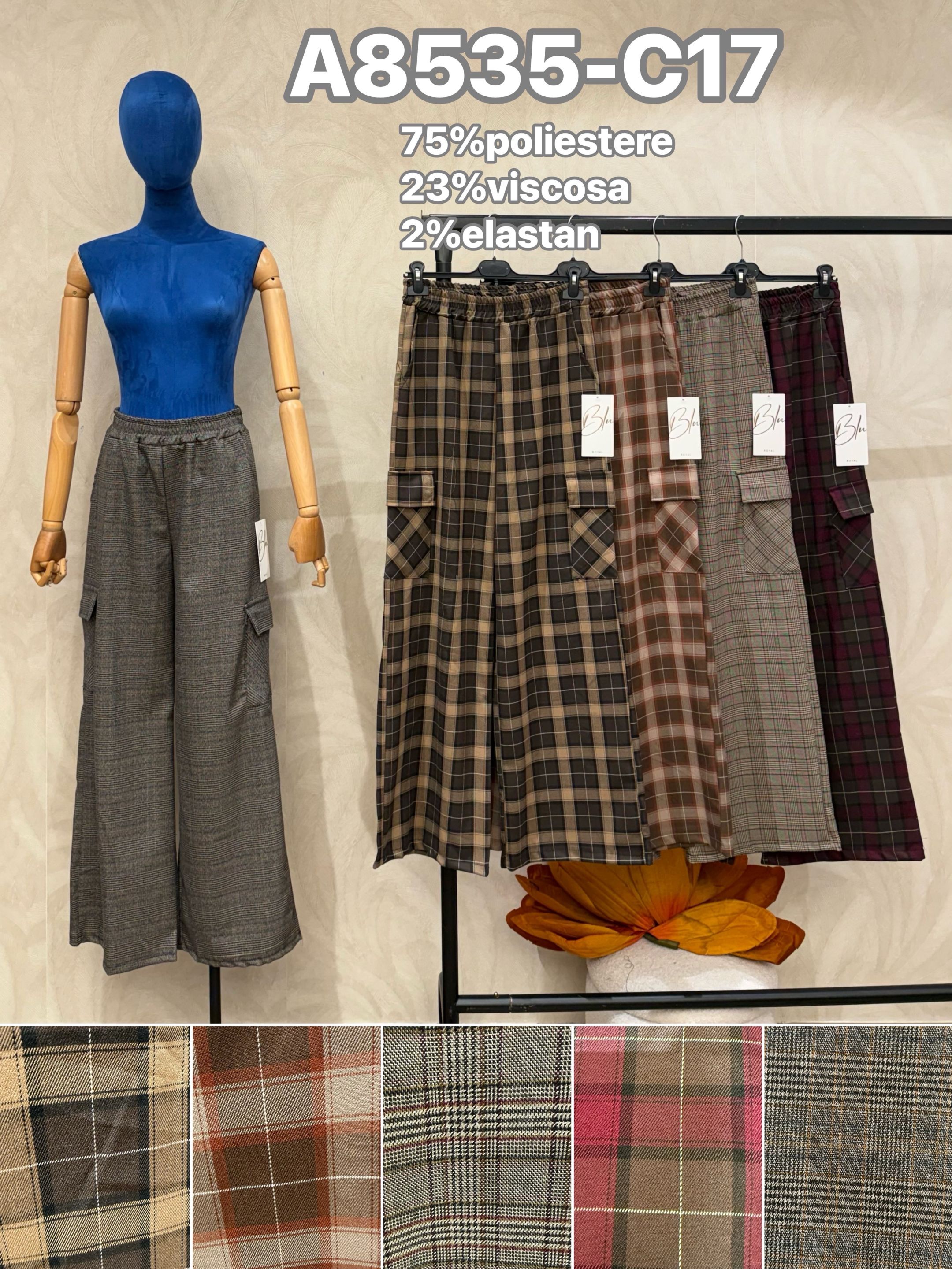 Kalhoty Wide Leg s Elastickým Pasem