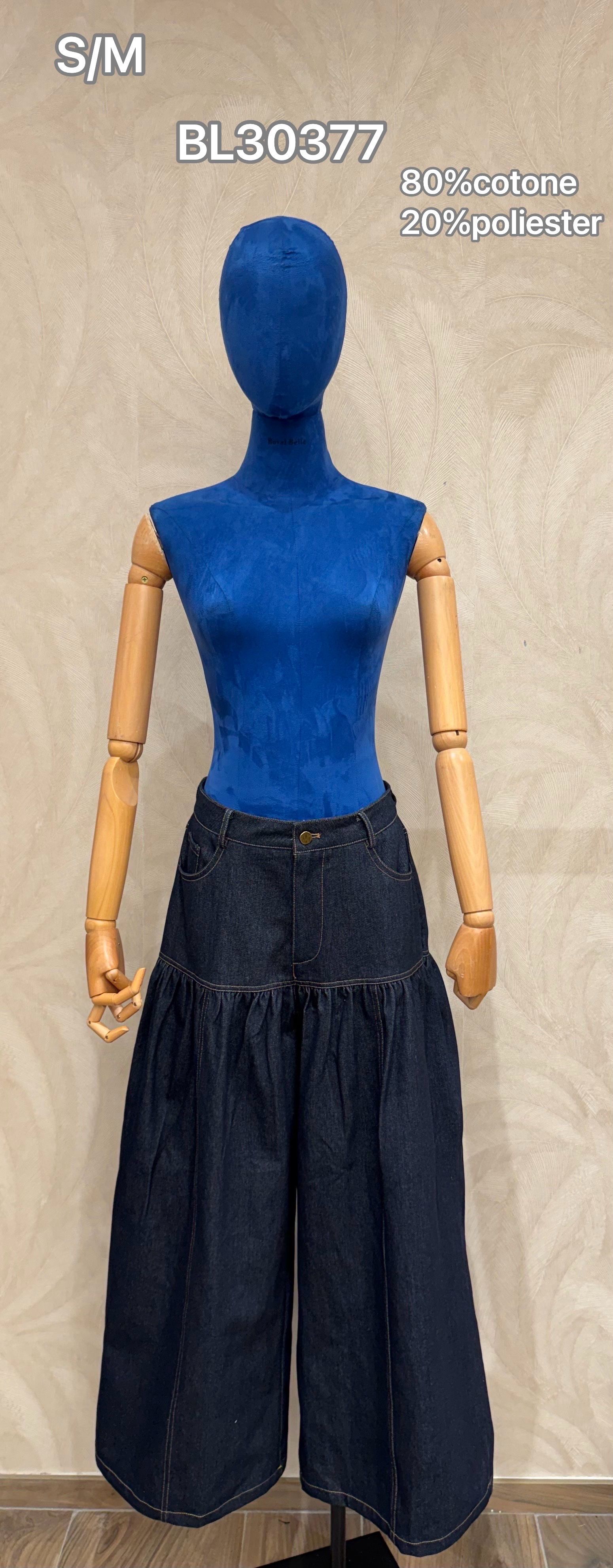 Kalhoty wide‑leg s plisou