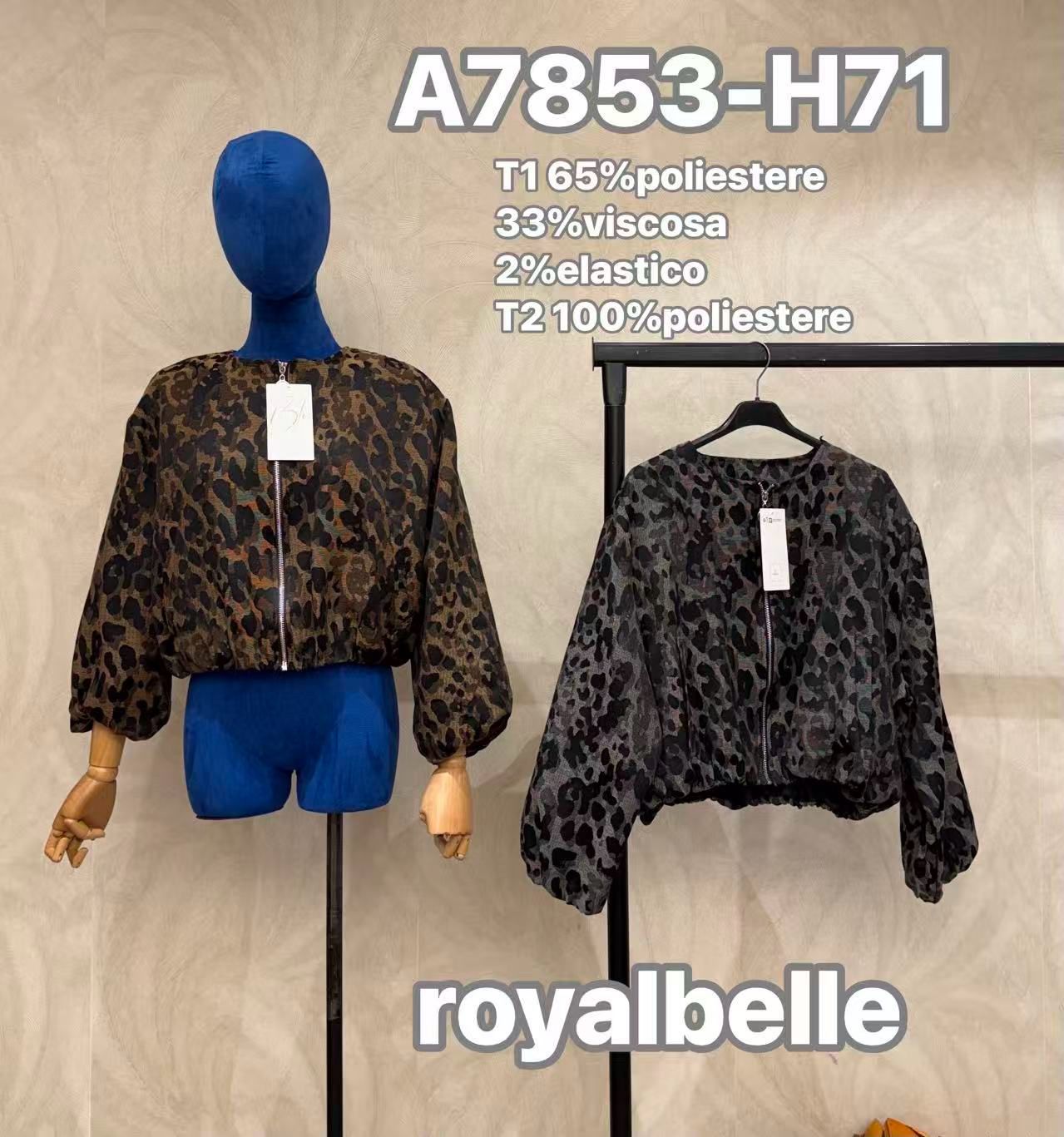 Krátká bomber bunda s leopardím vzorem