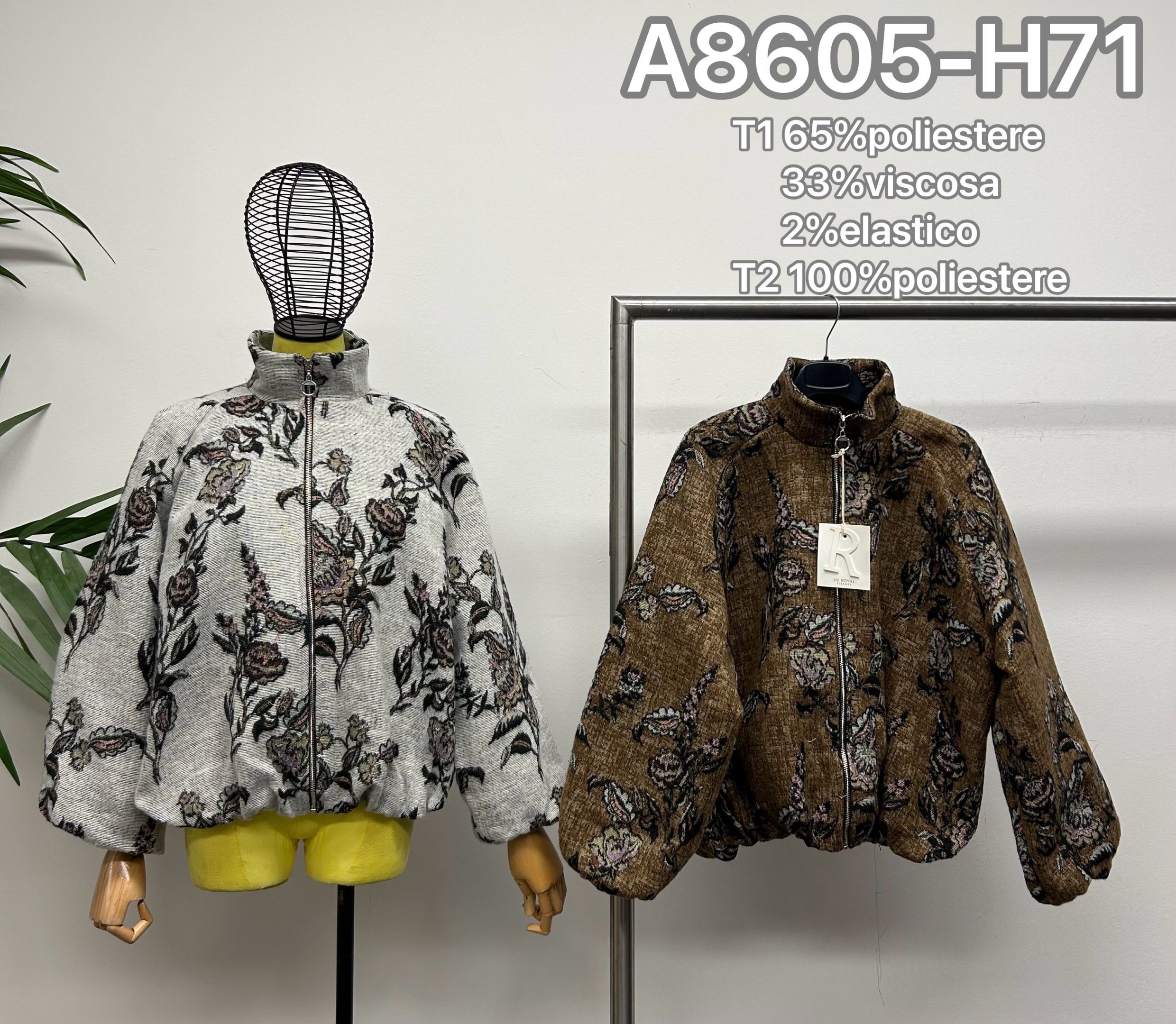 Oversize bomber bunda s stojatým límcem