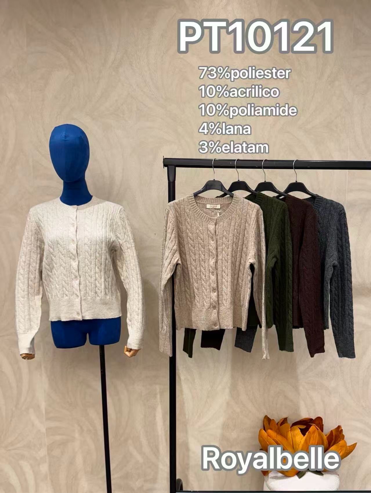 Cardigan s copánkovým vzorem