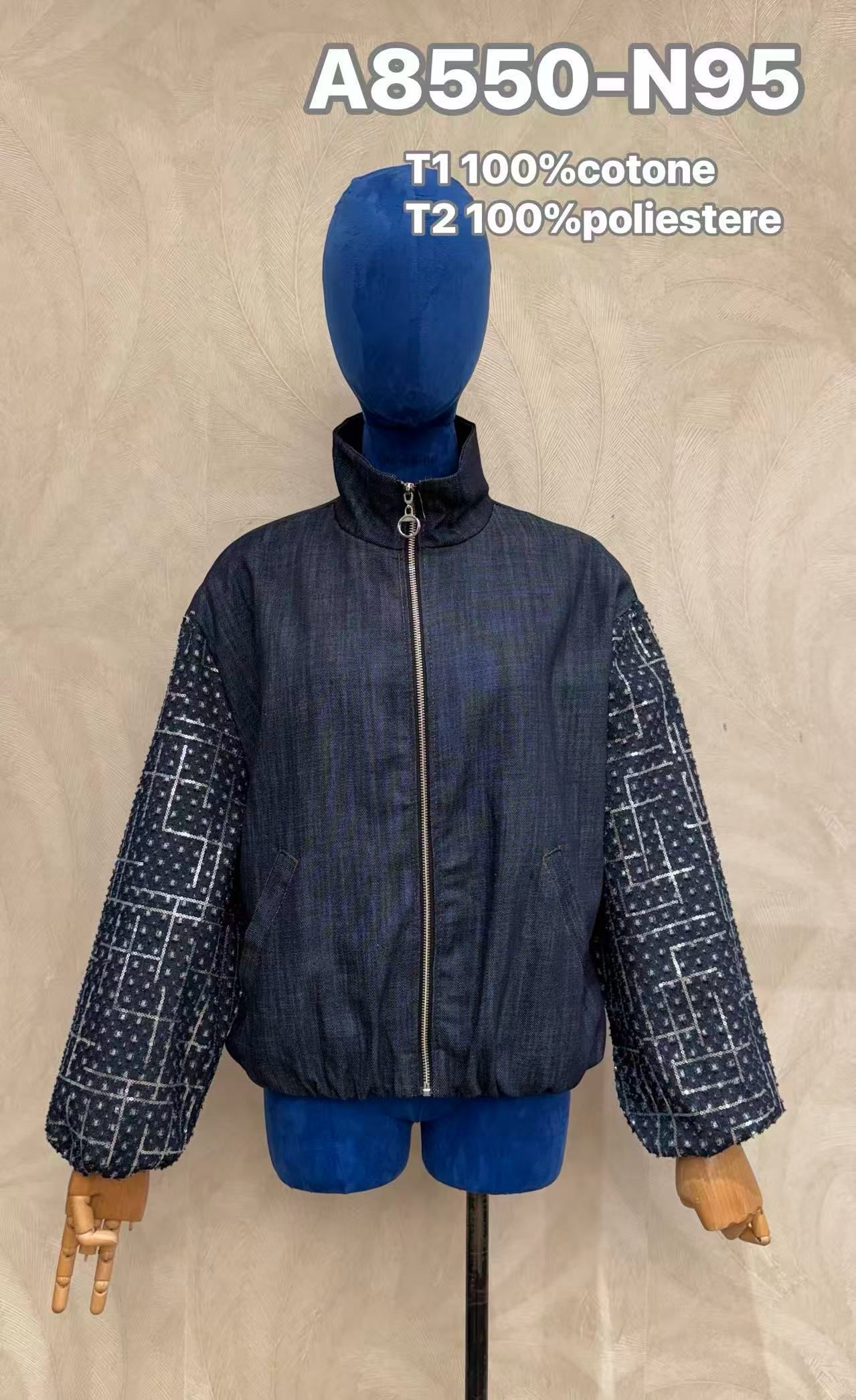 Bavlněná bunda bomber se stojáčkem