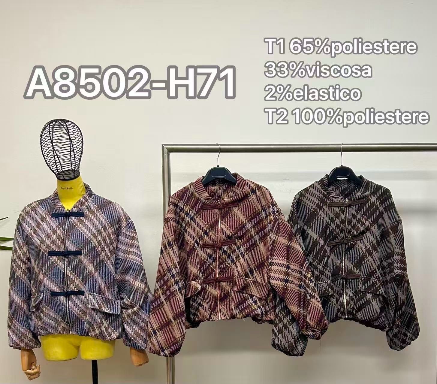 Oversize bunda s vysokým stojáčkem