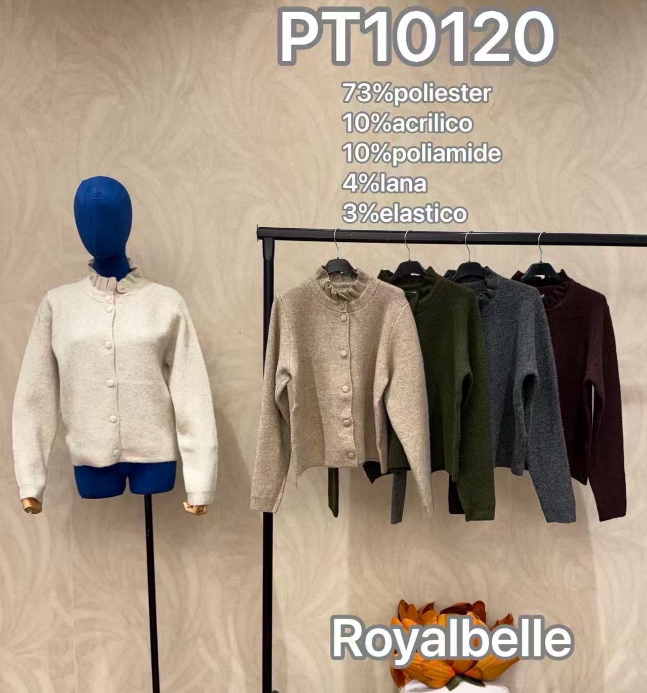 Cardigan s volánovým límcem