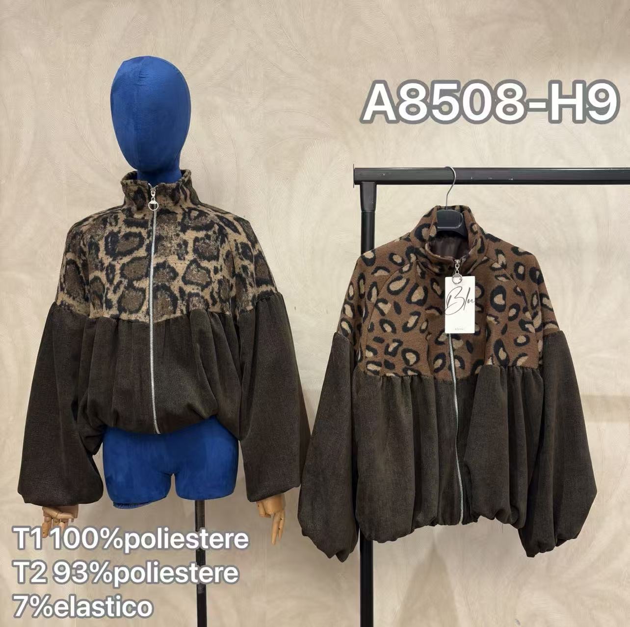 Oversize bomber bunda s leopardím vzorem