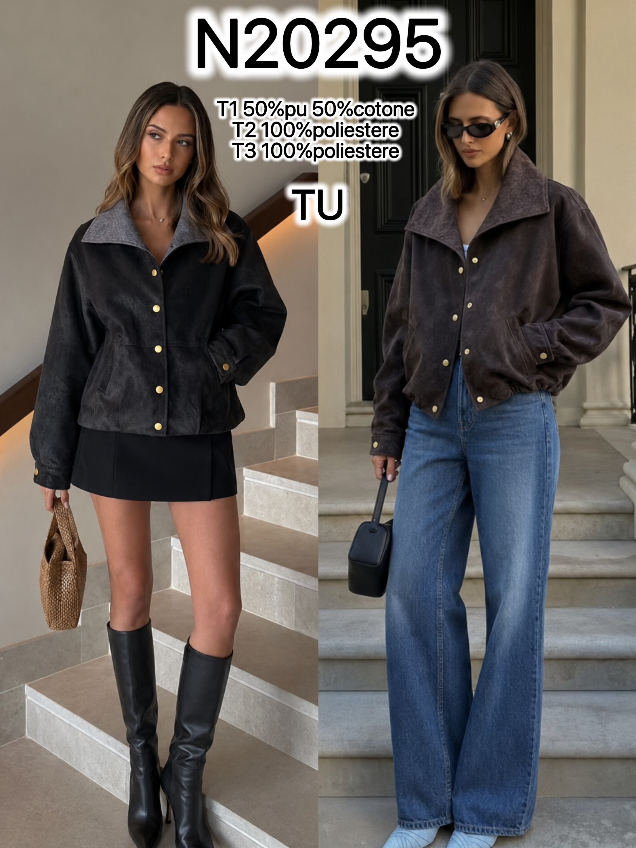 Volná bunda do pasu