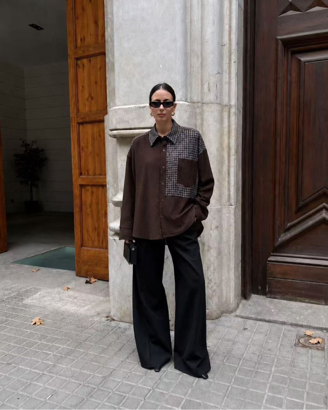 Oversize košile s rovým střihem