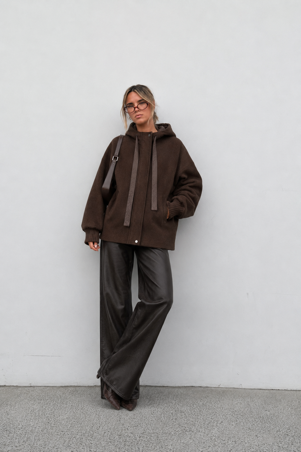 Oversize bunda s kapucí