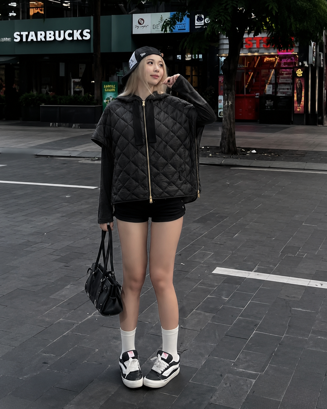 Oversize bunda s kapucí