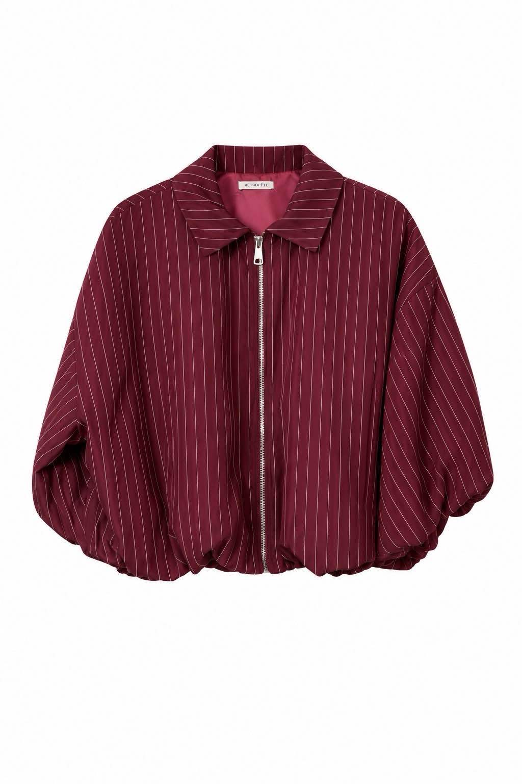 Oversize bomber bunda s proužky