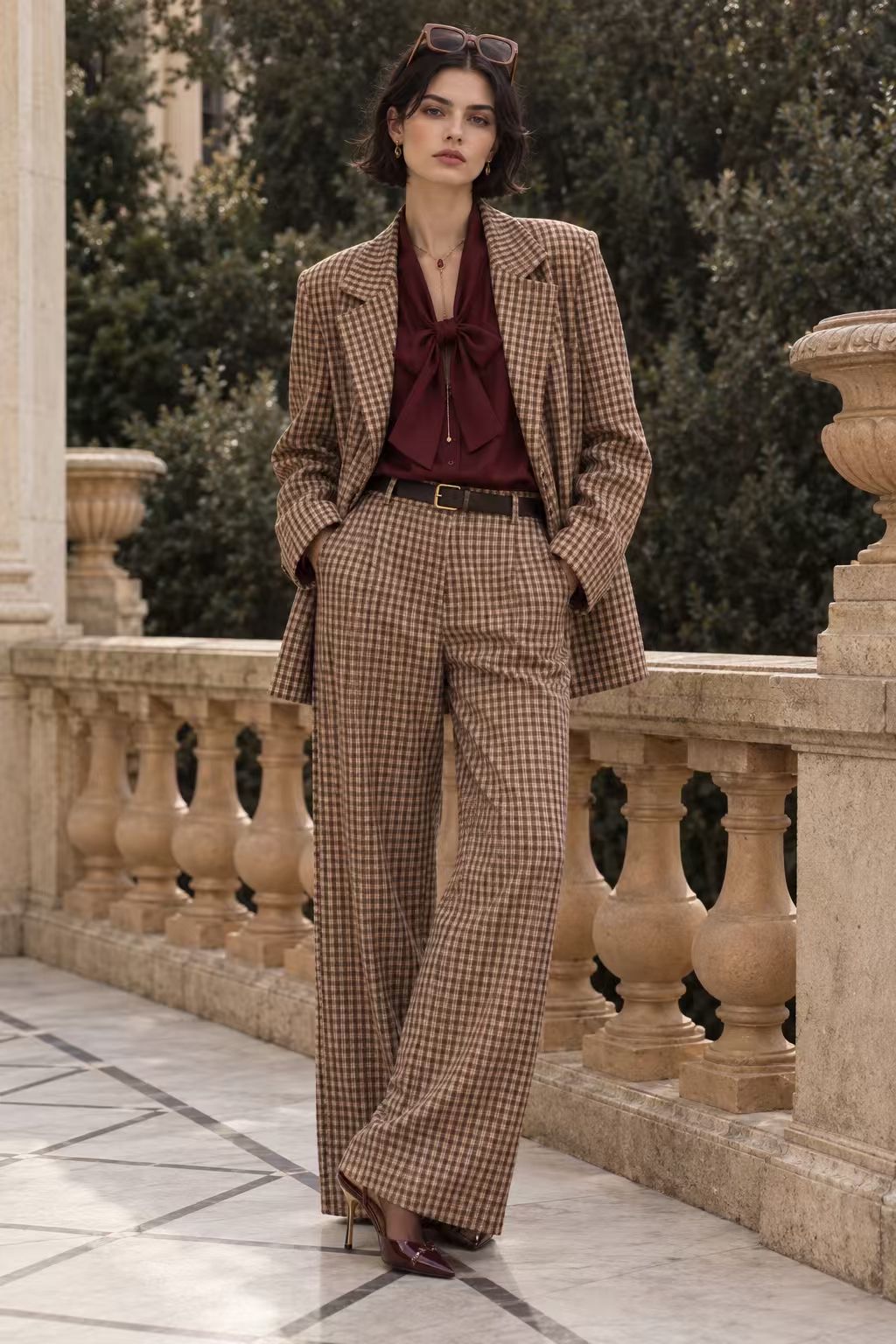 Kalhoty Wide Leg s Páskem
