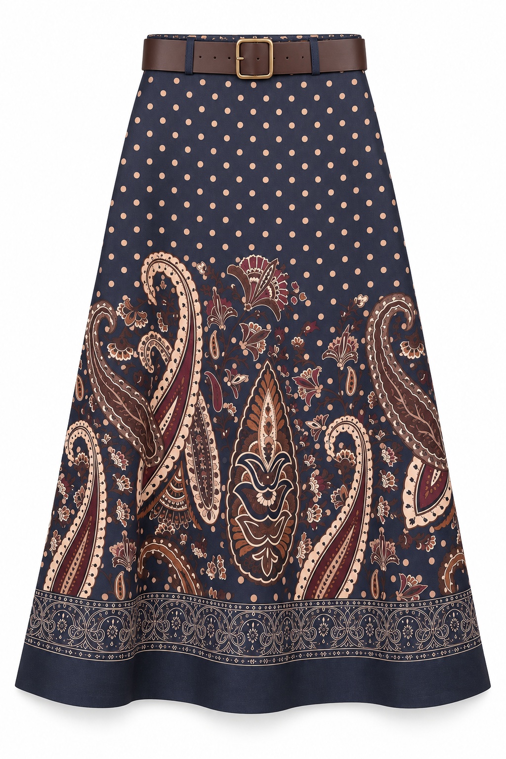 Maxi sukně á‑linii s paisley vzorem