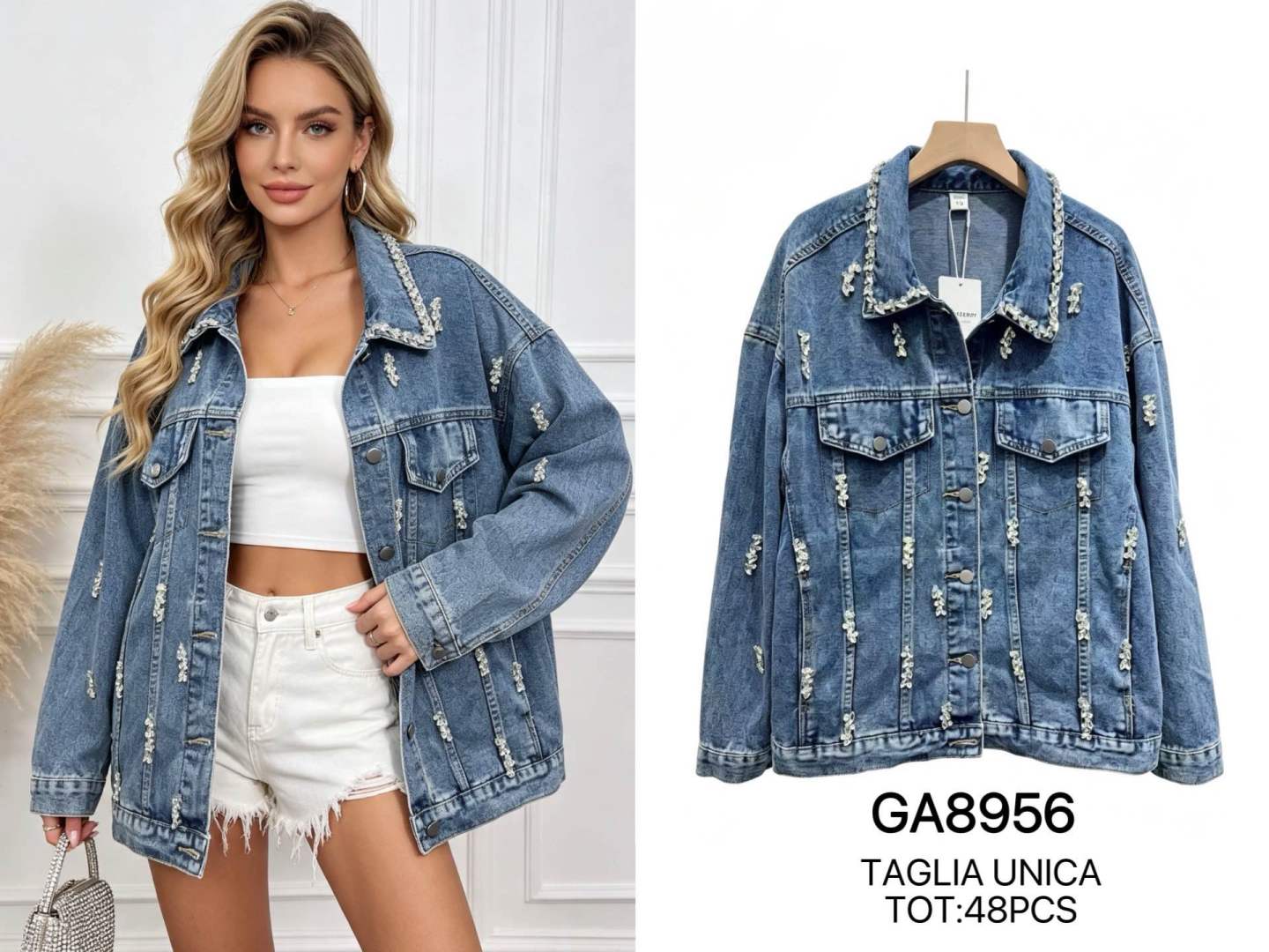 Oversized bunda s límečkem