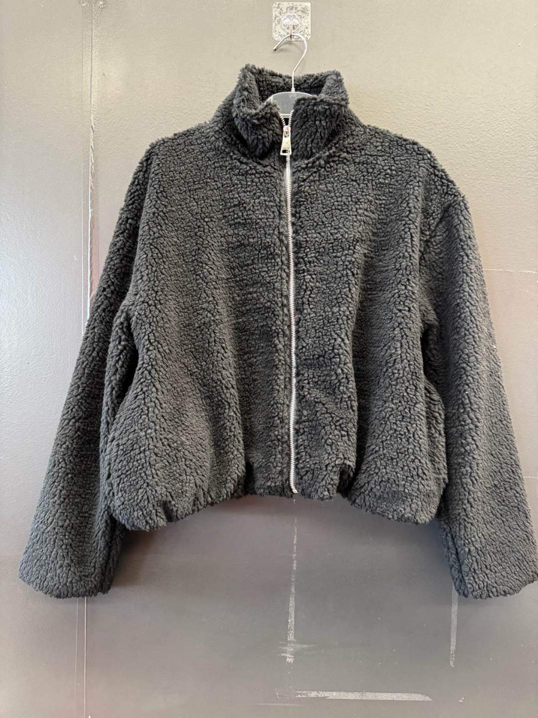 Oversize kabátek s beránkovým efektem