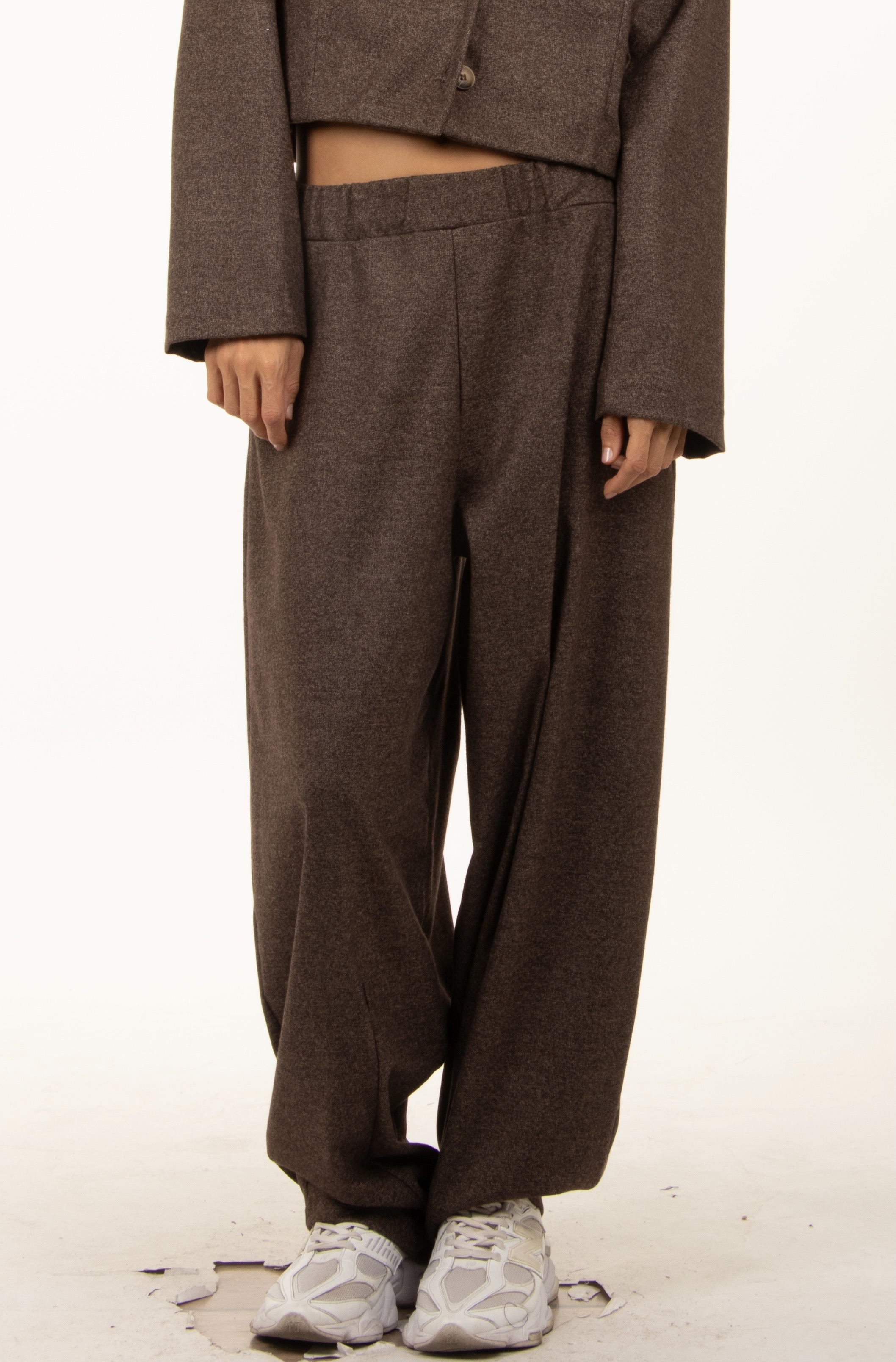 Kalhoty Wide‑Leg s Elastickým Pasem