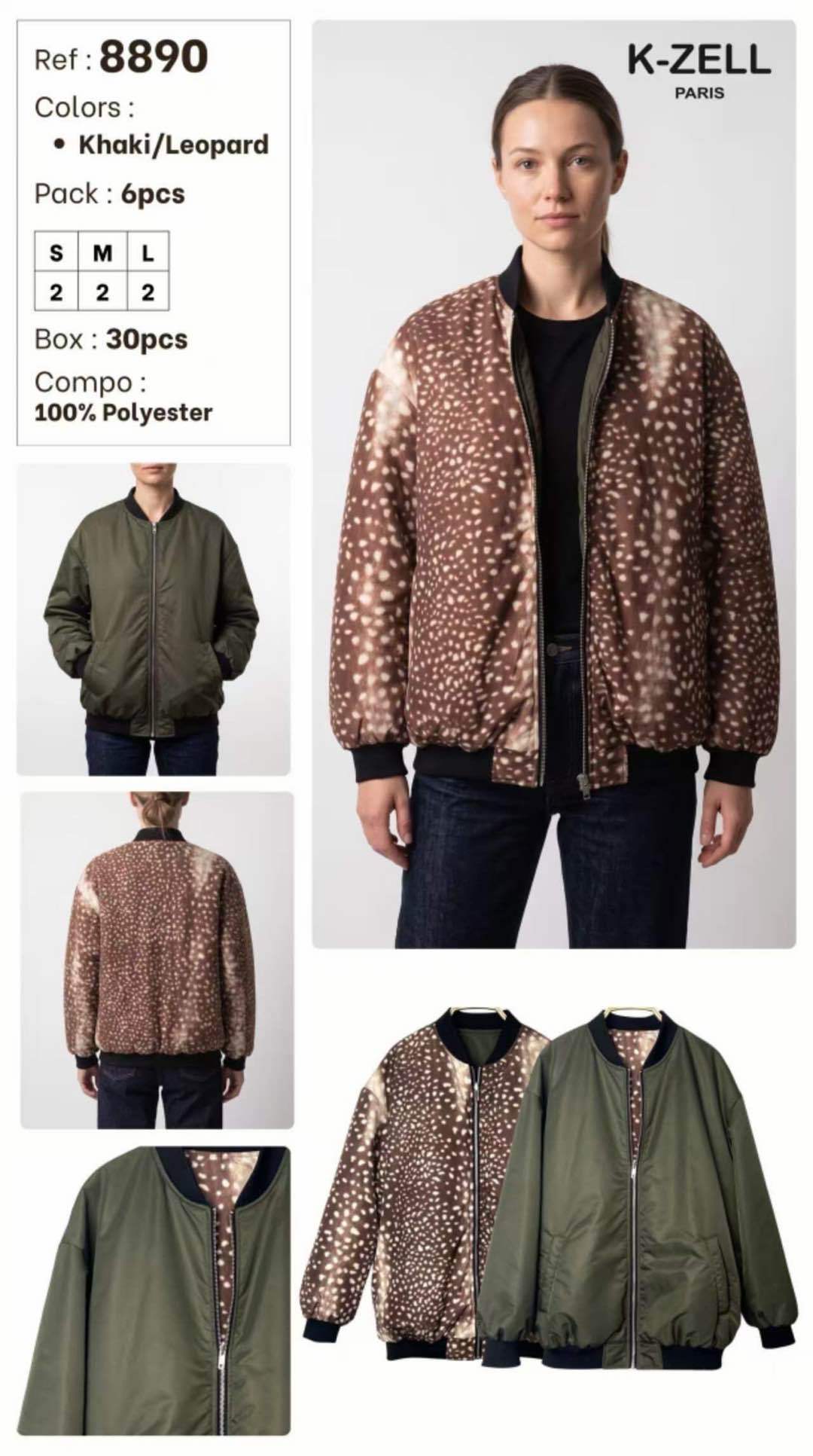 Oversize bomber bunda se zvířecím vzorem