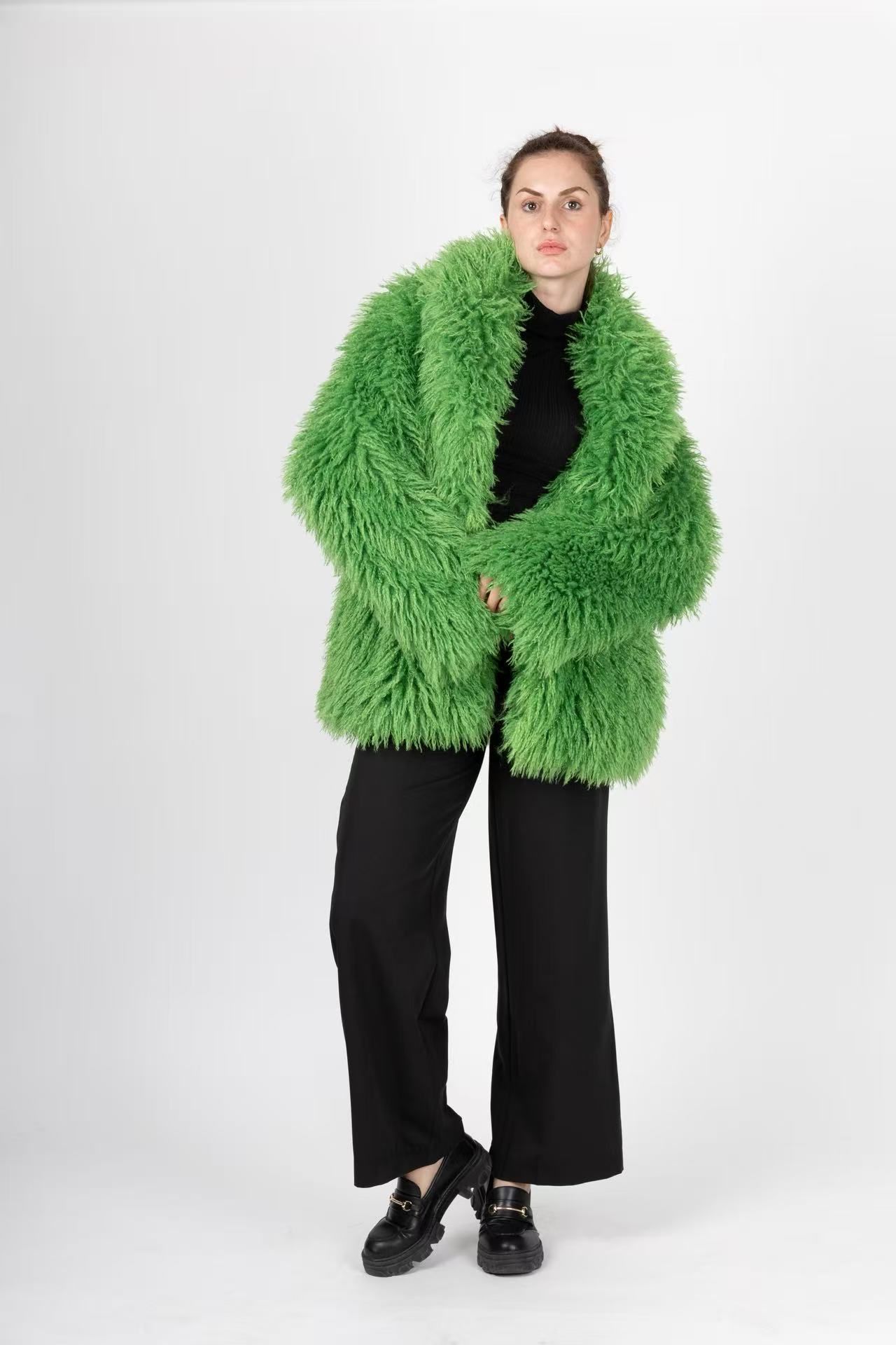 Oversize kabát s límcem