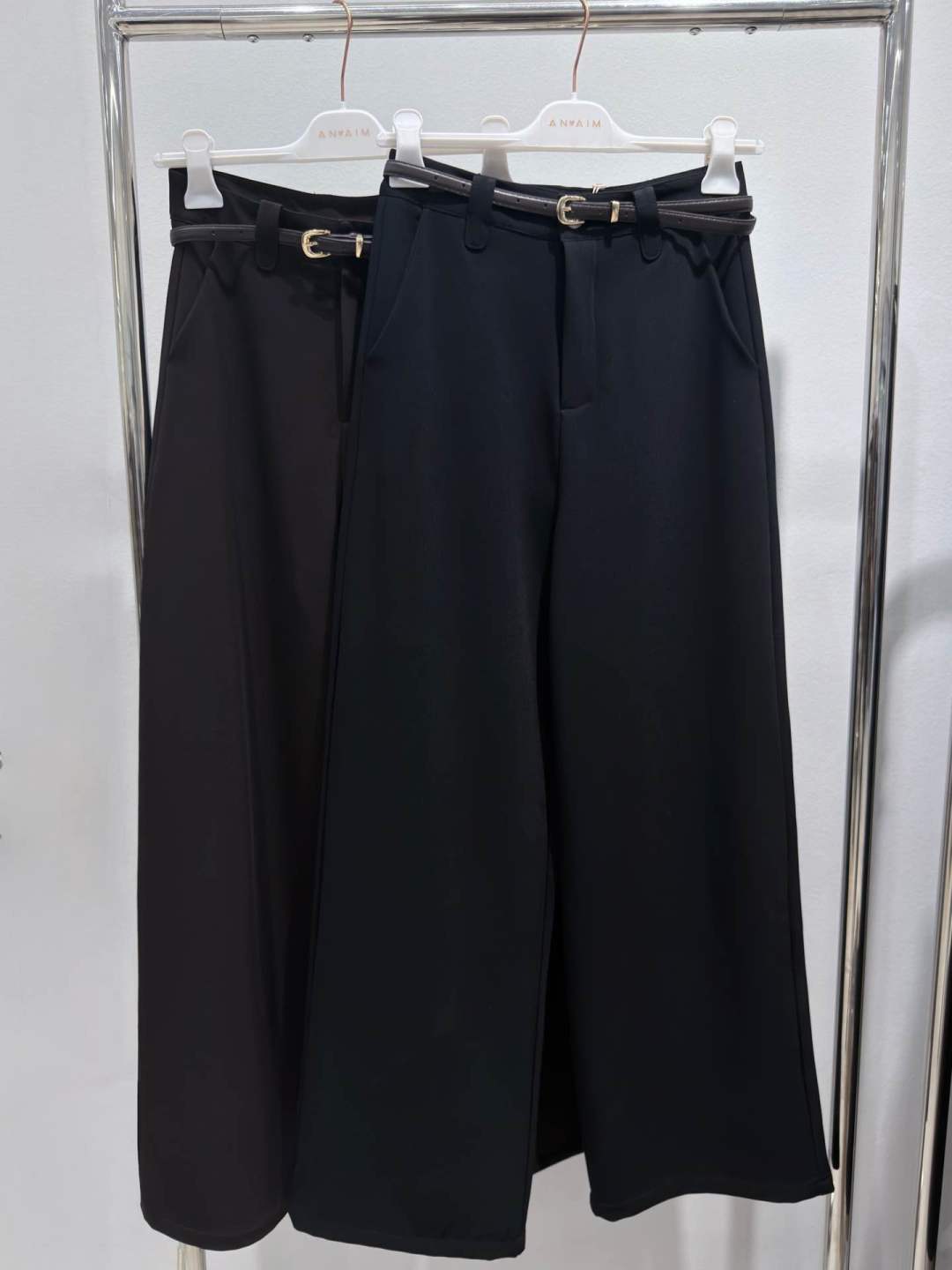 Kalhoty Wide Leg s Vysokým Pasem