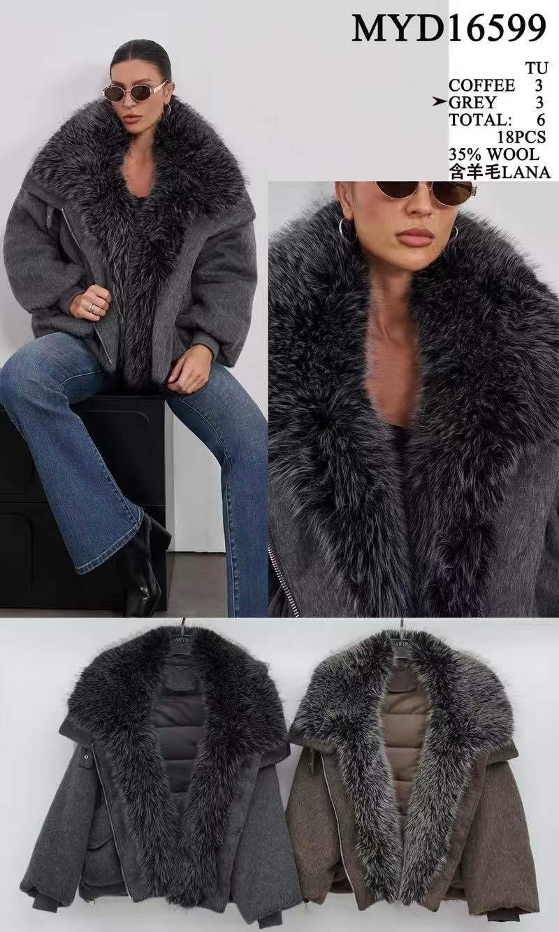 Volná bunda s límcem