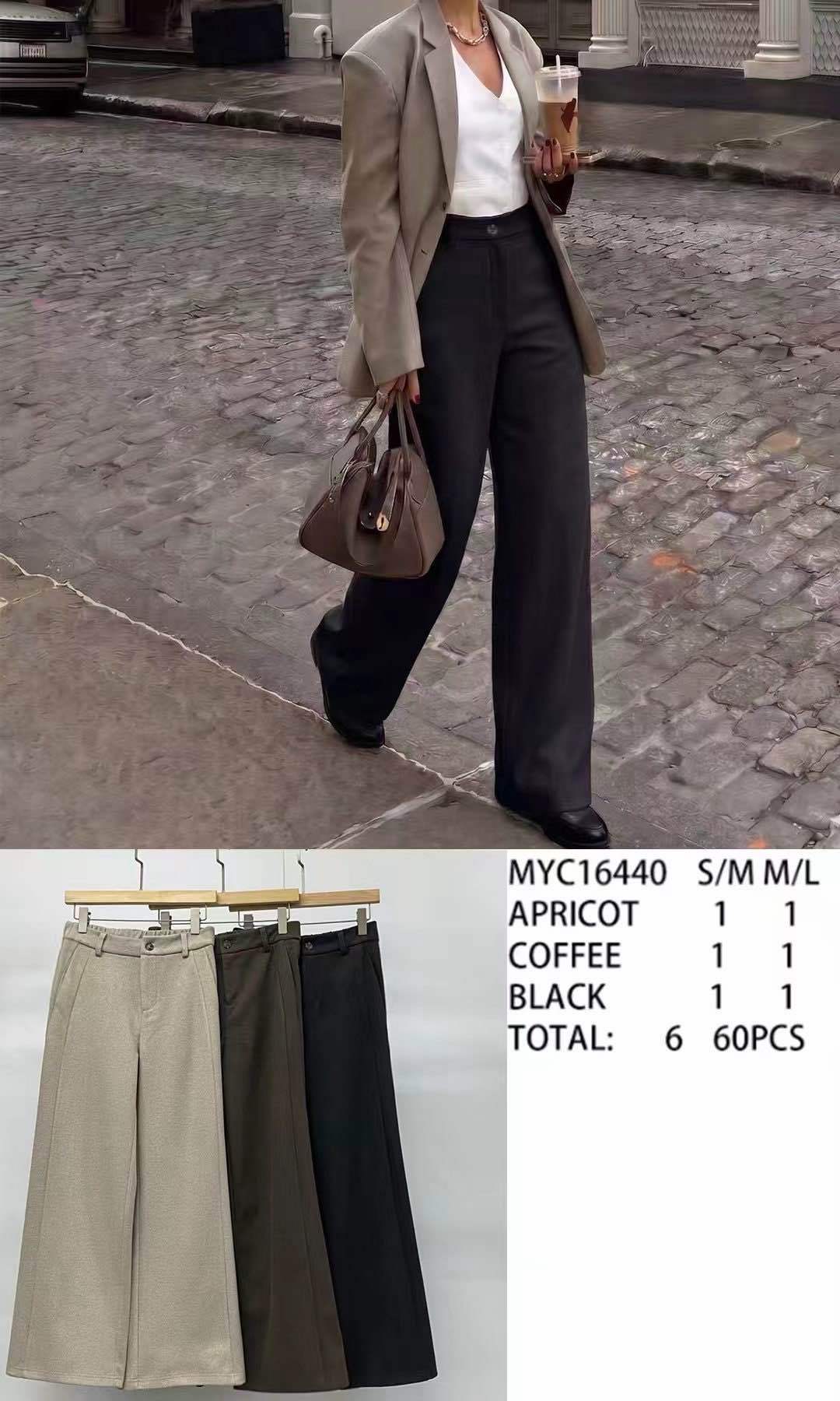 Kalhoty široké s plisováním