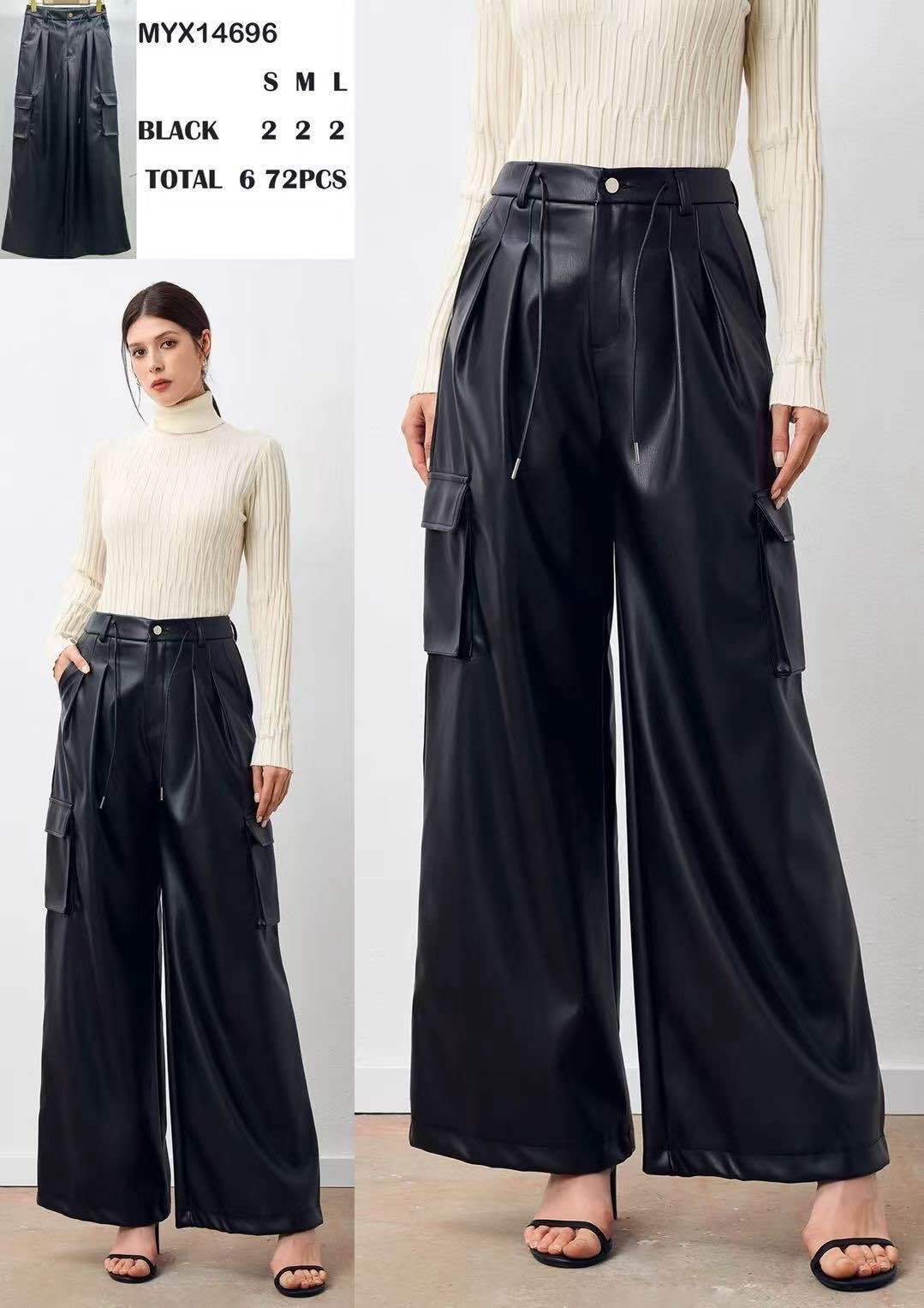 Kalhoty Wide Leg s Plisé