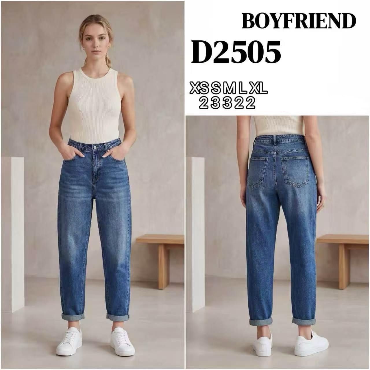 Džíny Boyfriend s vysokým pasem