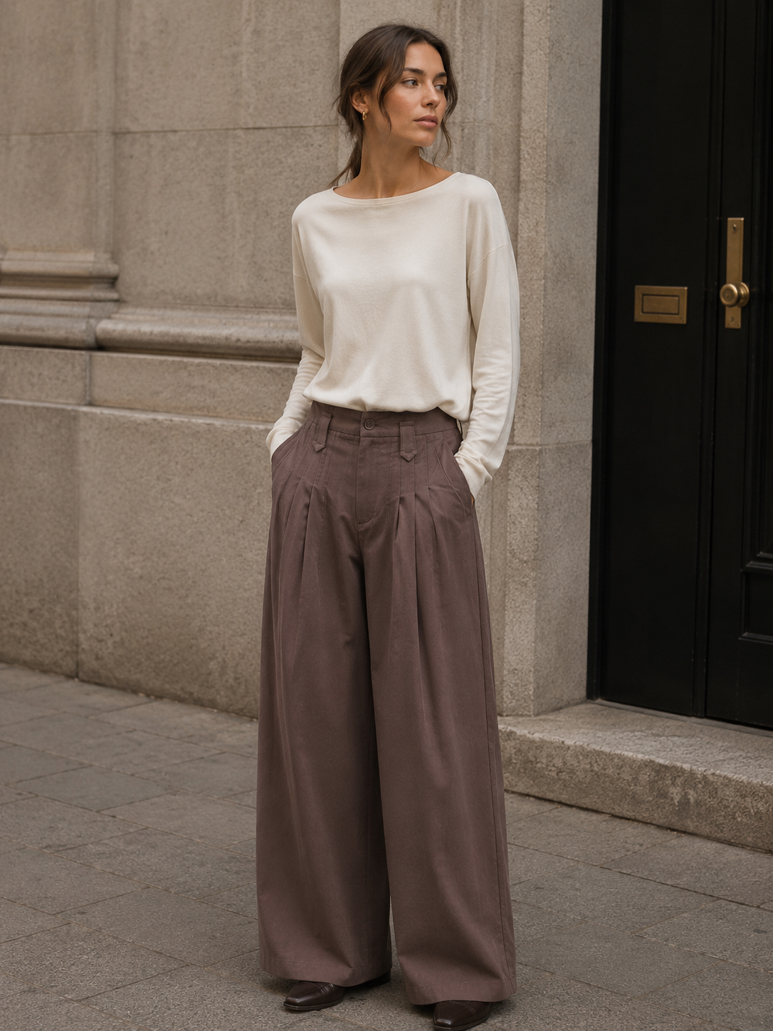 Kalhoty Wide Leg se Sklady