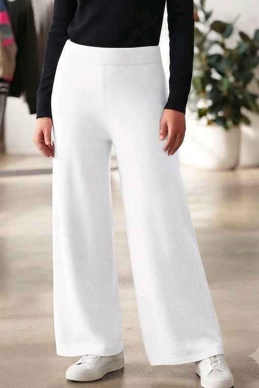 Kalhoty Wide Leg s Elastickým Pasem