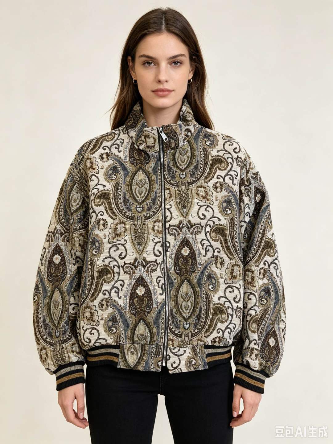 Volnější bomber s paisley vzorem